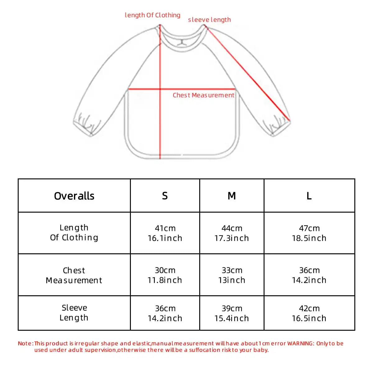 Easy Clean PU Full Sleeve Bib