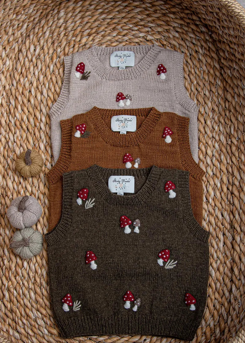 Mushroom Knit Vest